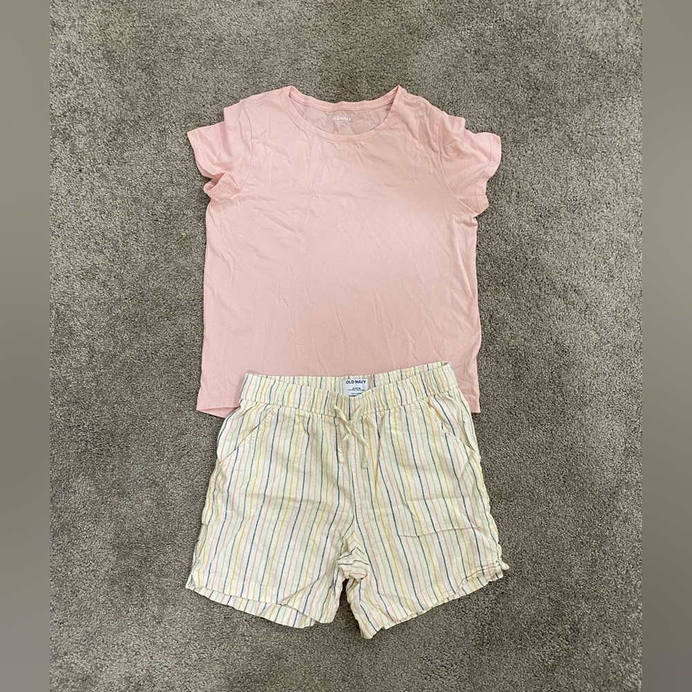 Girls Old Navy Pink Stripe Outfit size 14/16